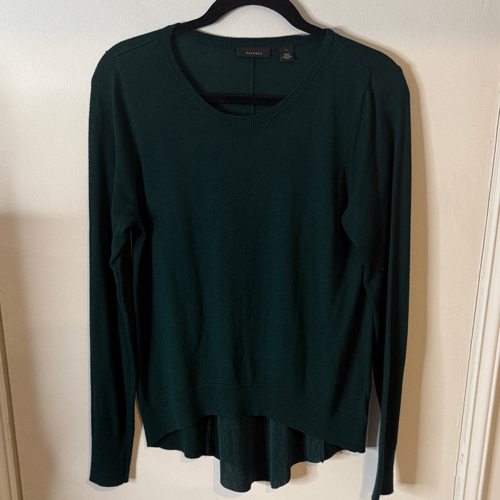Halogen Forest Green Long Sleeve Tee